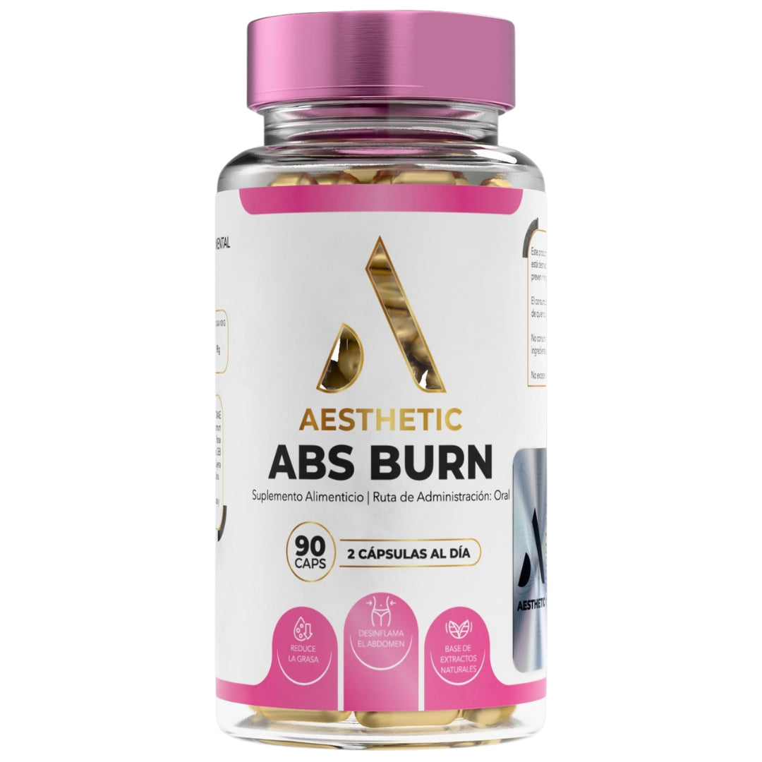Aesthetic Abs Burn México | Quemador de grasa natural en cápsulas. Suplemento termogénico para definir el abdomen, acelerar el metabolismo y perder peso rápido.
