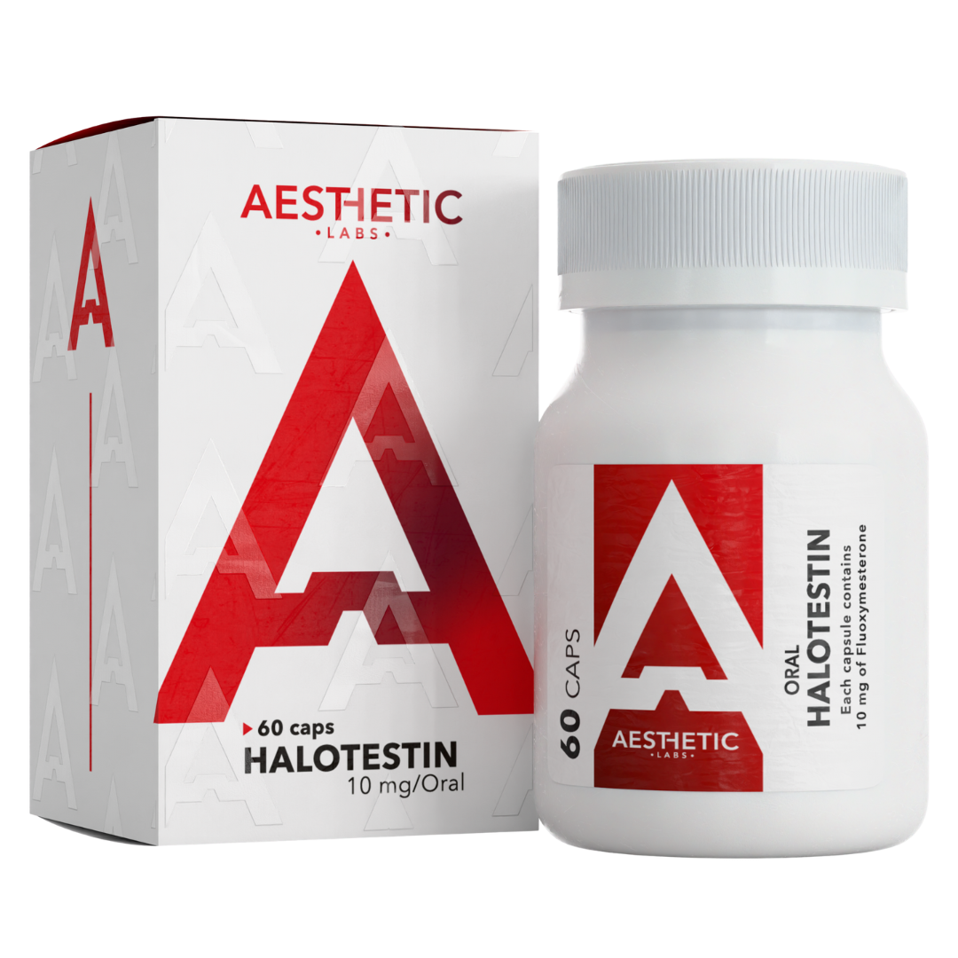 Halotestin Aesthetic Labs 10 mg 60 cápsulas de fluoxymesterona para definición avanzada en México