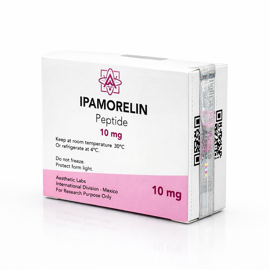 Ipamorelin 10 mg Aesthetic Labs 99% pureza comprar en México péptido para hormona de crecimiento y masa muscular limpia