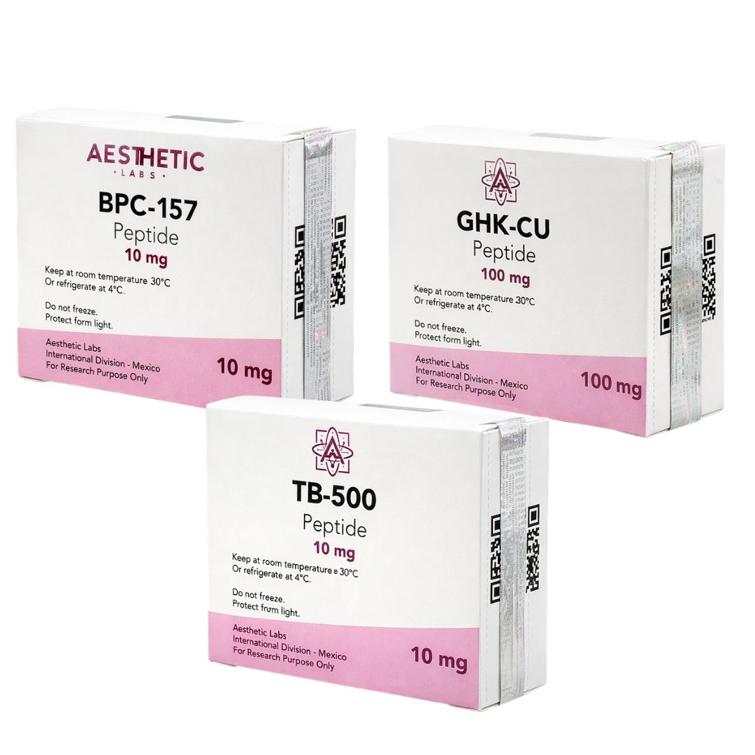 Protocolo de péptidos GHK-Cu, BPC-157 y TB-500 para recuperación muscular y reparación de tejidos en México