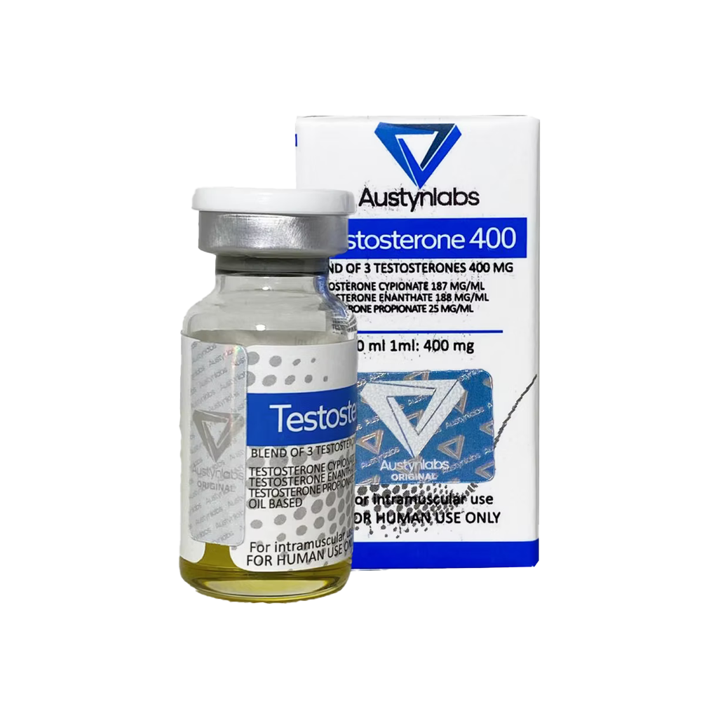 Testosterona 400 Austyn Labs volumen y músculo.