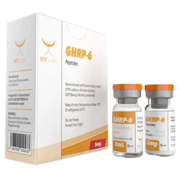 GHRP-6 XT Labs 5 mg para estimular hormona del crecimiento, aumentar apetito y mejorar recuperación muscular con entrega nacional desde MamadosMéxico.com