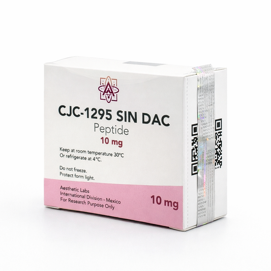 CJC-1295 sin DAC 10 mg Aesthetic Labs 99% pureza comprar en México péptido para hormona de crecimiento y masa muscular