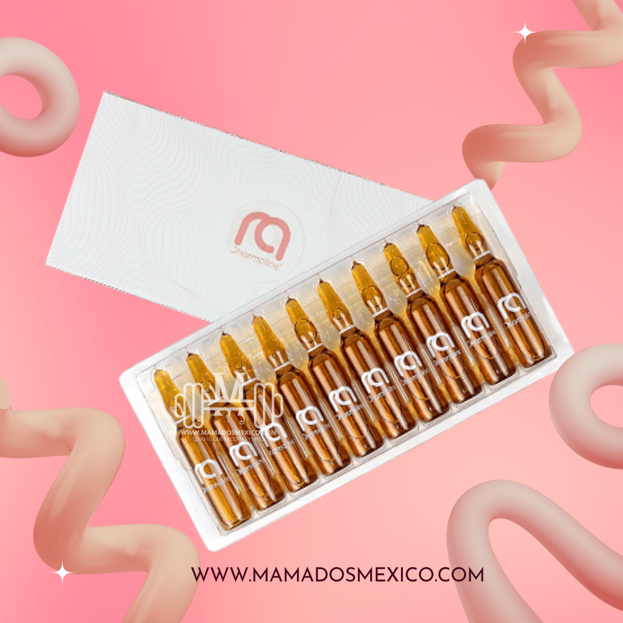 Blister Peach Dharmaline 10 Ampulas / 5 ML Voluminizante Gluteos