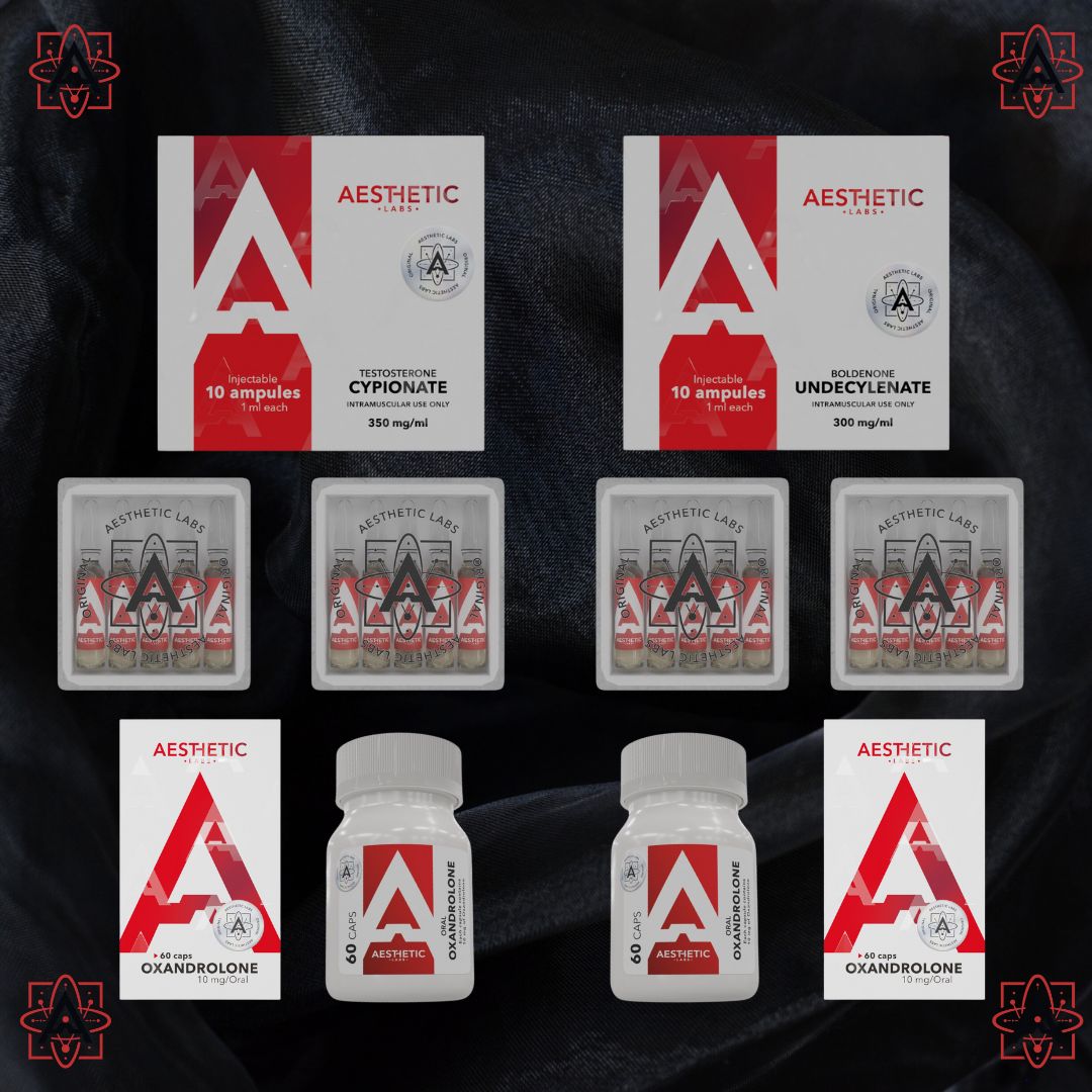 Ciclo Intermedios Masa Magra Testosterona Cypionato + Boldenona + Oxandrolona Aesthetic Labs