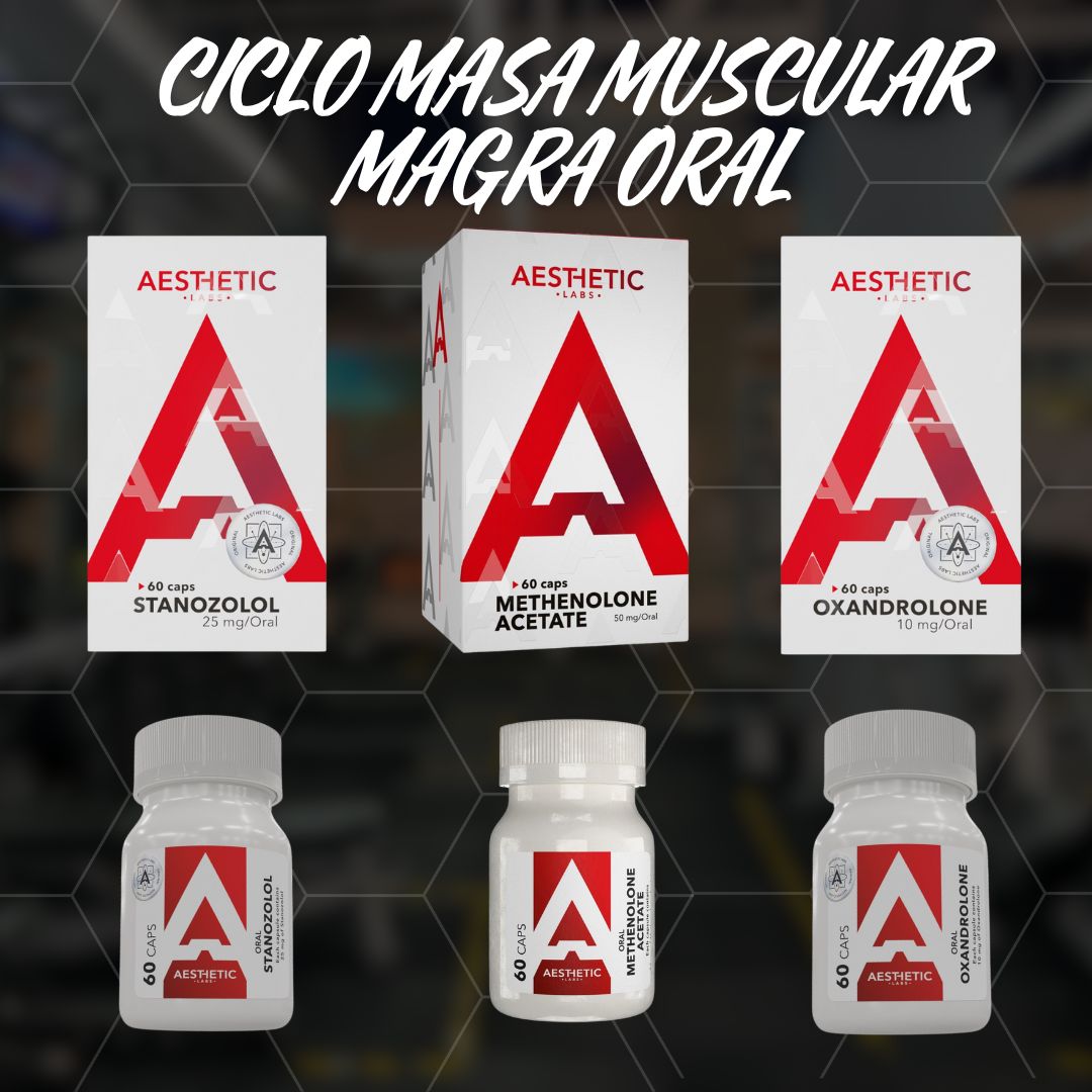 Aesthetic Labs Ciclo Masa Muscular Magra Oral Winstrol Primobolan Oxandrolona
