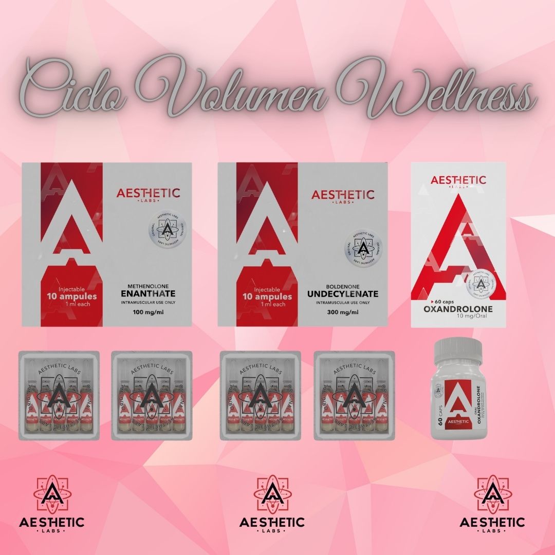Ciclo Volumen Wellness Primobolan + Boldenona + Oxandrolona Aesthetic Labs