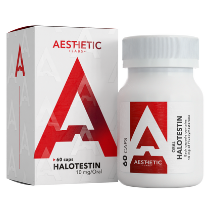 Halotestin Aesthetic Labs 10 mg 60 cápsulas de fluoxymesterona para definición avanzada en México