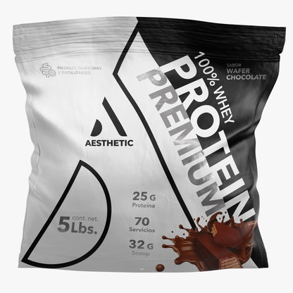 Estético 100% Whey Premium Wafer Chocolate com Probióticos e Enzimas Digestivas 70 Porções