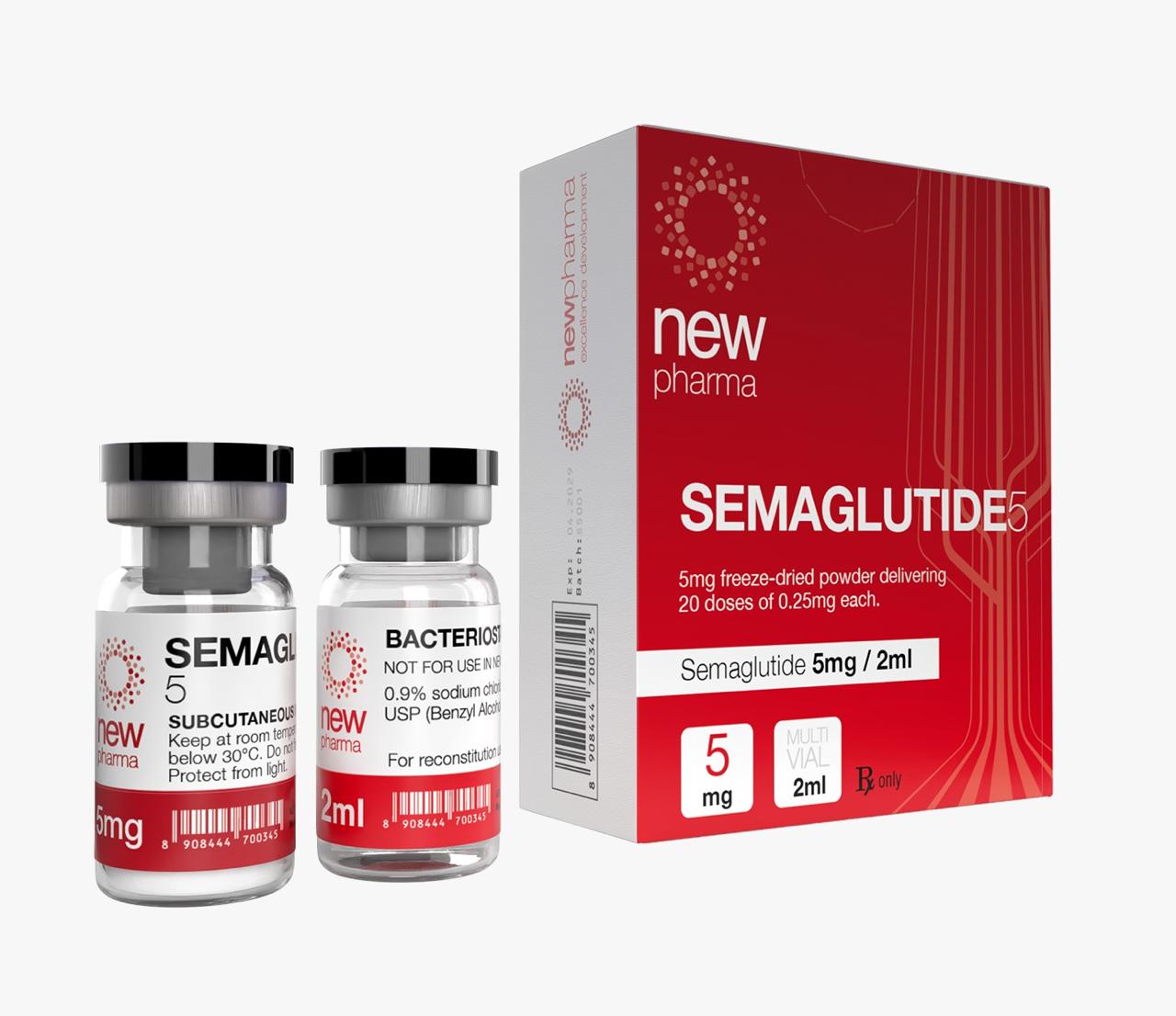 New Pharma Semaglutide 5 mg | Péptido para Bienestar y Control de Apetito