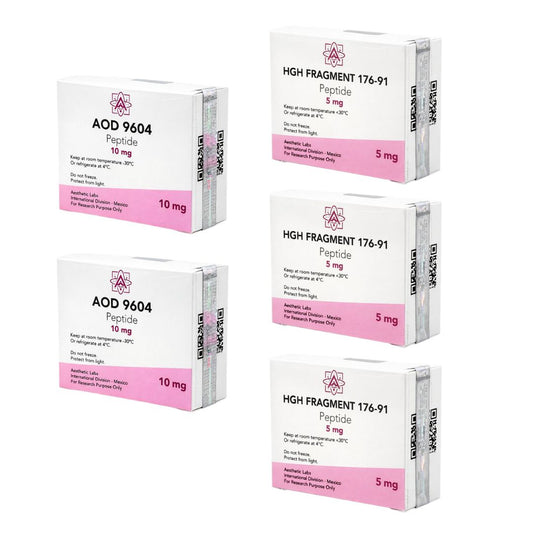 Protocolo AOD-9604 y HGH Fragment 176-191 para quemar grasa y definir el cuerpo en 8 semanas