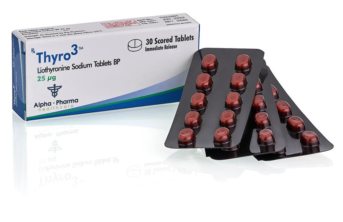 T3 Thyro3 Cytomel Alpha Pharma 25 mcg