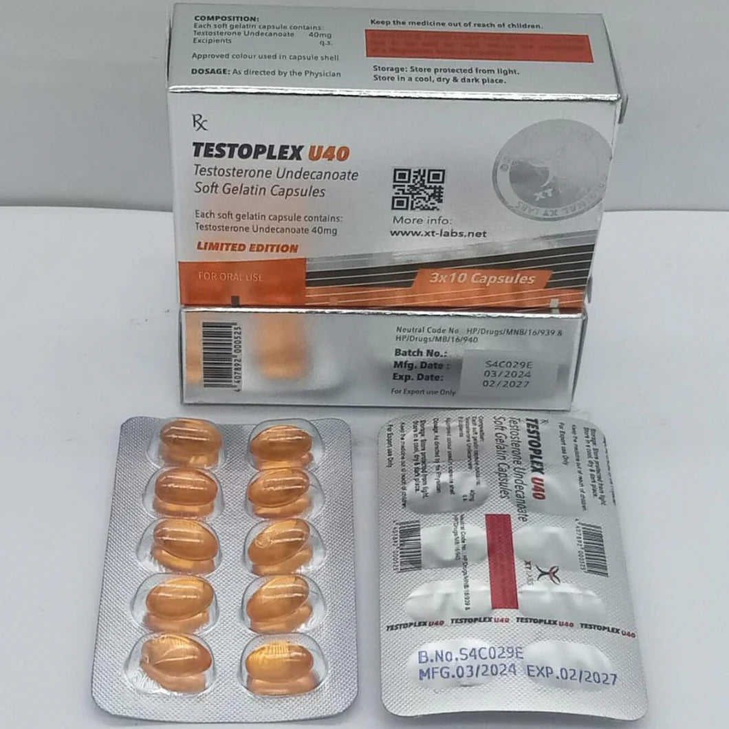 Testoplex U40 Testosterona en Capsulas XT LABS