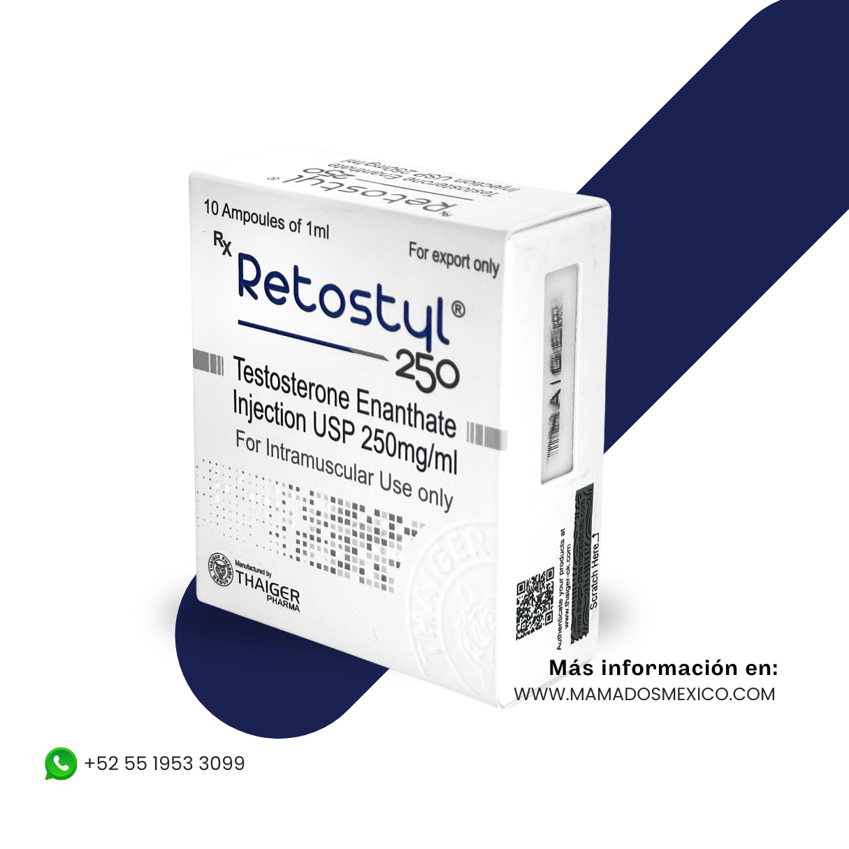 Retostyl Thaiger Pharma Testosterona Enantato 250 mg