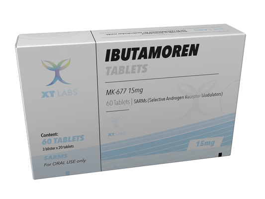 Ibutamoren MK-677 XT Labs 15 mg 60 tabletas – SARM para aumentar hormona de crecimiento, masa magra y recuperación muscular. Suplemento de volumen limpio disponible en MamadosMexico.com México.