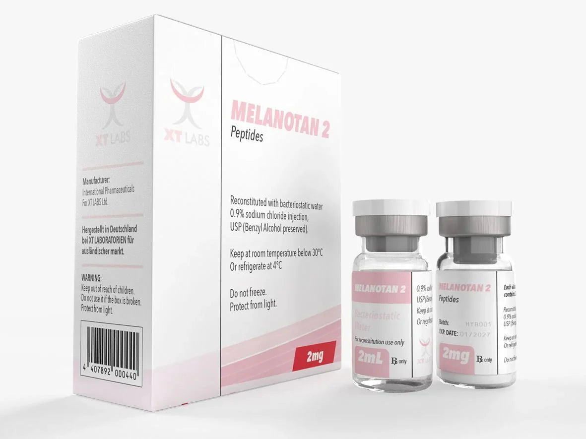 Melanotan 2 XT Labs para lograr bronceado natural, piel más estética y tono uniforme sin sol. Producto original disponible en MamadosMéxico.com